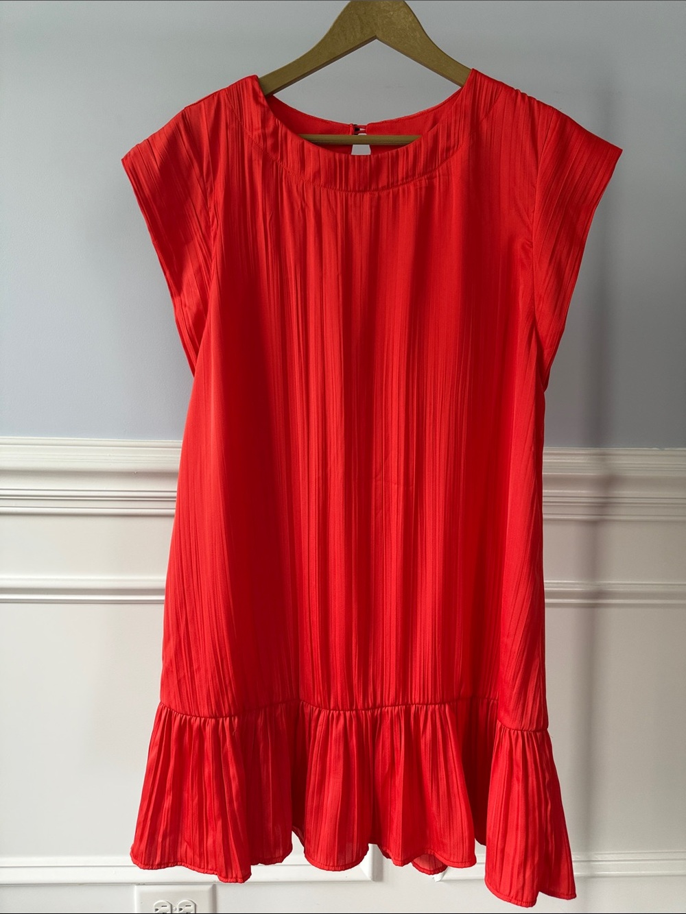 Maeve Anthropology Textured Pleated Flouncy Tunic Dress M Medium